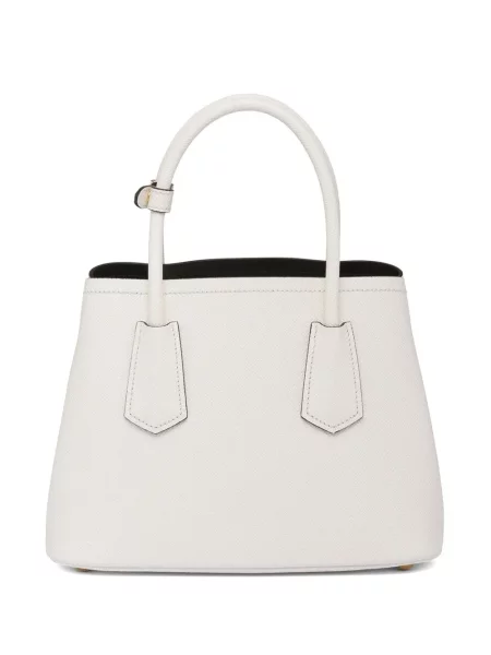 Geantă shopper Prada din piele alb