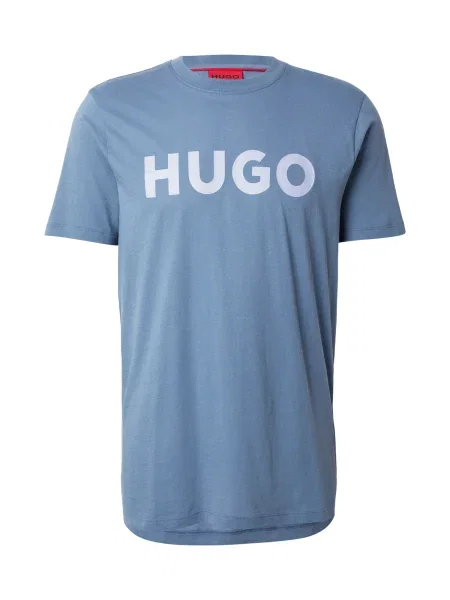 HUGO Tricou Dulivio porumbel / pastel albastru