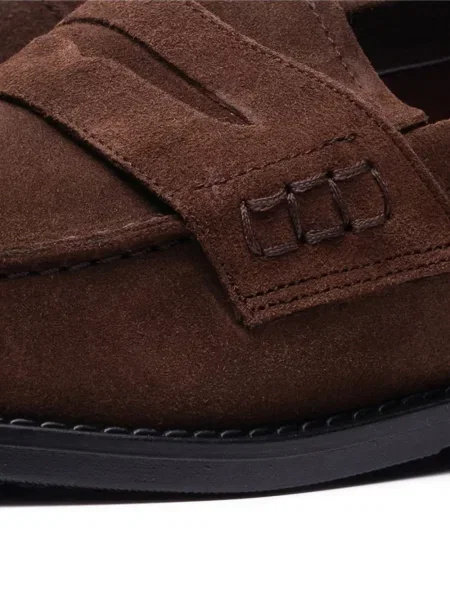 Szarvasbőr loafer Poche Paris barna