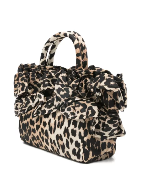 Geantă Ganni cu imagine cu model leopard