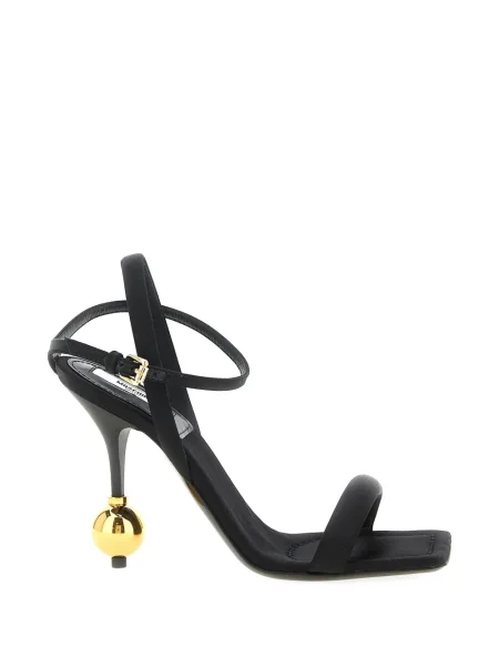 Sandale Moschino din satin negru