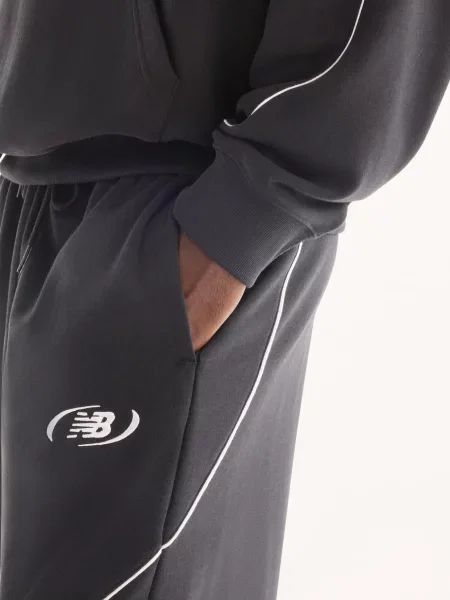 Махровые спортивные штаны New Balance черные