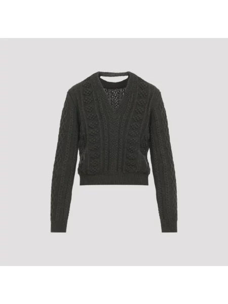 Krótki sweter Jil Sander zielony