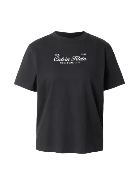 Calvin Klein Jeans Tricou bej / negru alb