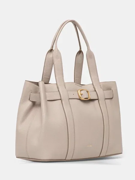 Calvin Klein Táska Buckle Medium Tote Ekru bézs