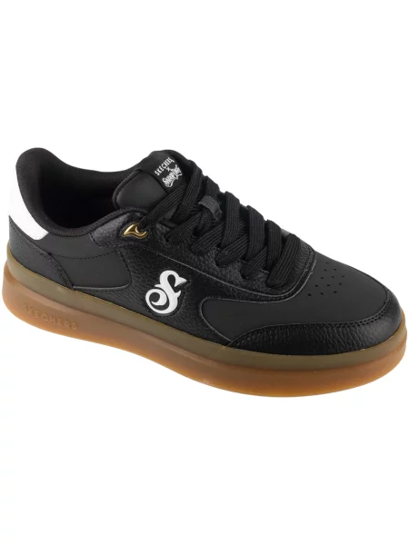 Pantofi Skechers cu șireturi din dantelă negru