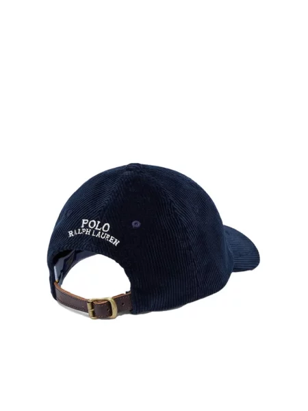 Czapka z daszkiem Polo Ralph Lauren sztruksowa niebieska