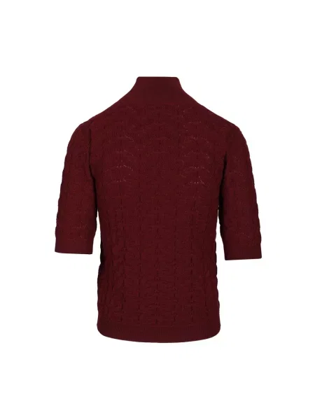 Sweter z golfem Etro wełniany czerwony