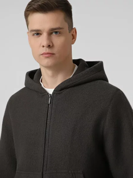 Вовняна Демісезонна куртка Emporio Armani сірий