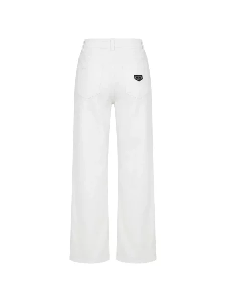 Blugi drepți Philipp Plein alb