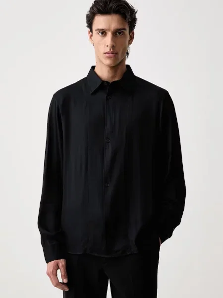 Armani Exchange cămașă pentru bărbați din vâscoză