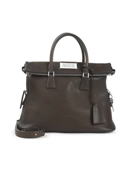 Torebka skórzana Maison Margiela czarna