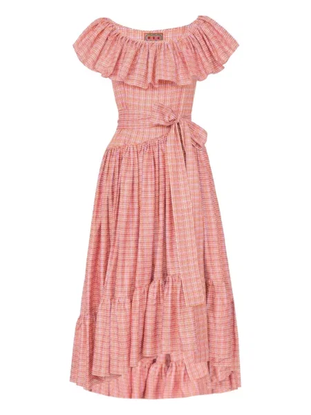 Rochie Lhd cu volane de costum roz