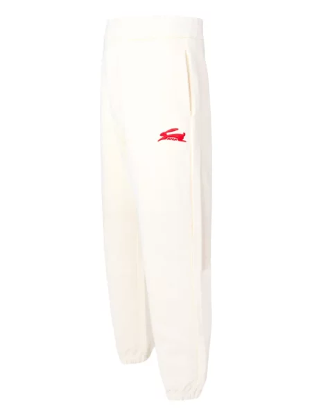 Pantaloni Msgm cu broderie din fleece alergare
