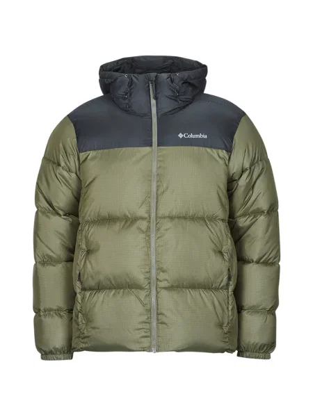 Pánska páperová bunda Columbia Puffect II Hooded stone green/ black čierna