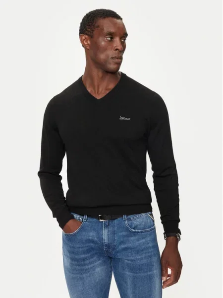 Guess Megztinis Regular Fit juoda