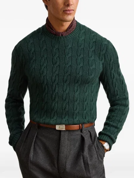 Pulover Ralph Lauren Purple Label din cașmir verde