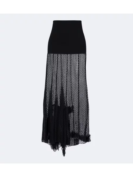 Fusta maxi Isabel Marant din dantelă negru