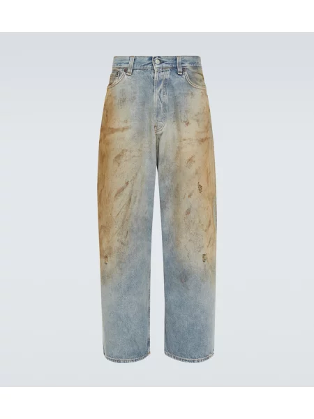 Blugi Acne Studios zdrențuiți albastru