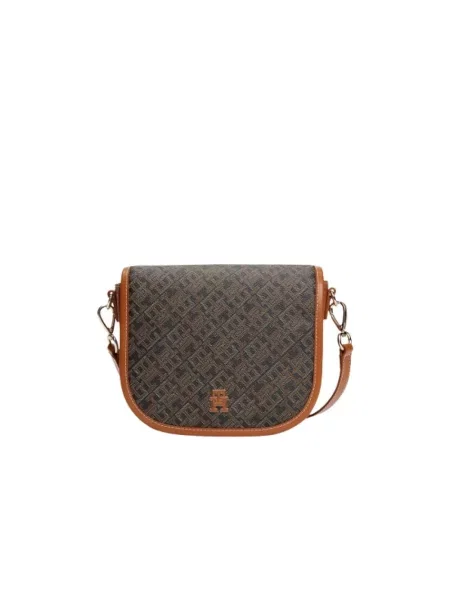 Kompaktowa torebka crossbody Tommy Hilfiger skórzana czarna