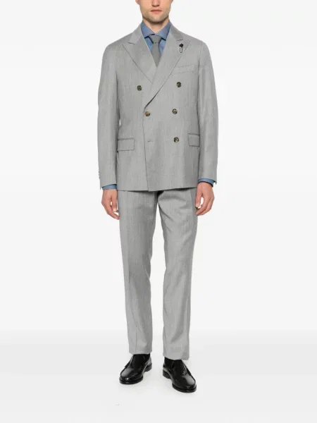 Costum Lardini cu două rânduri de nasturi gri