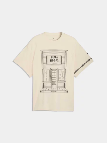 Футболка PUMA Swish N Ink Tee Ii комбінований верх білий