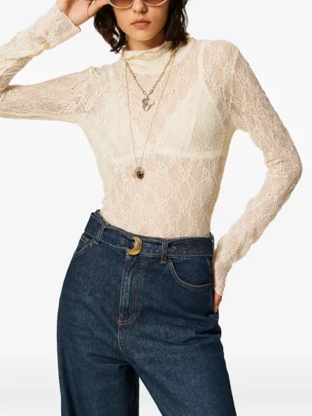Top Twinset din dantelă
