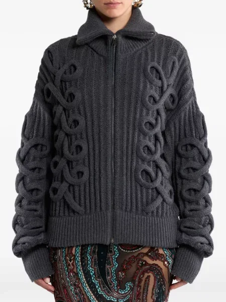 Cardigan Etro de lână gri