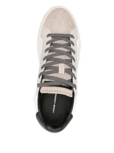Sneakerși Crime London din piele alb