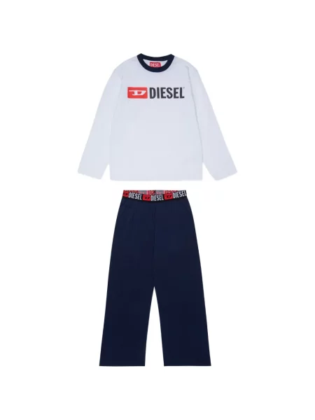 Pijamale copii Diesel alb