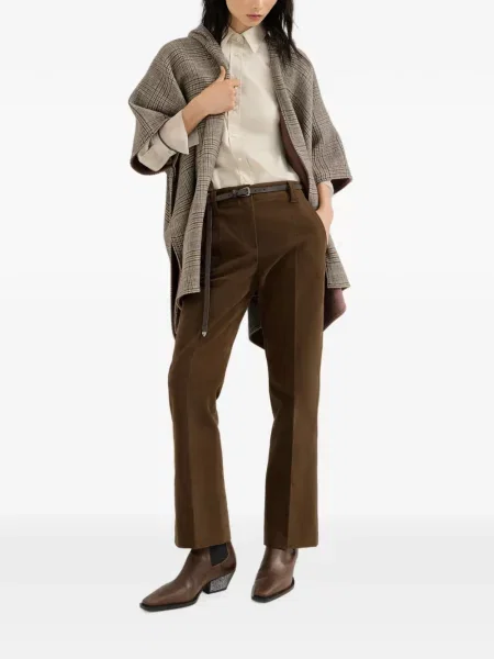 Pantaloni Brunello Cucinelli stretch maro
