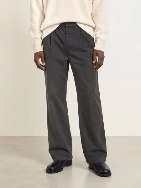 Allsaints Chinosy Aston O Szerokim Kroju grau