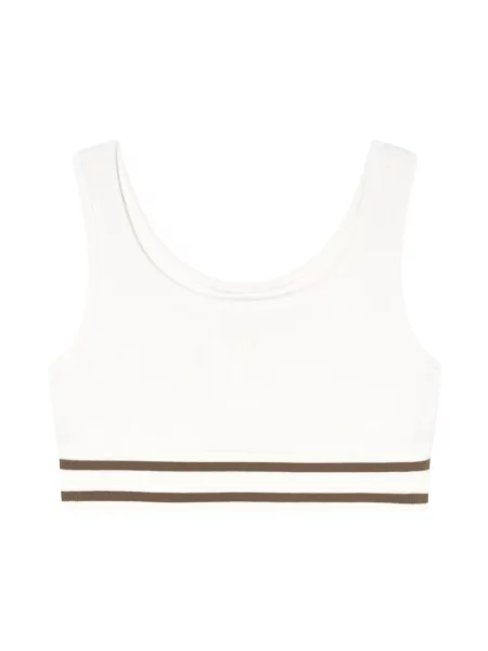 Top Armani Exchange na ramiączkach biały