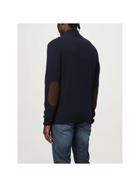 Sweter Barbour wełniany niebieski