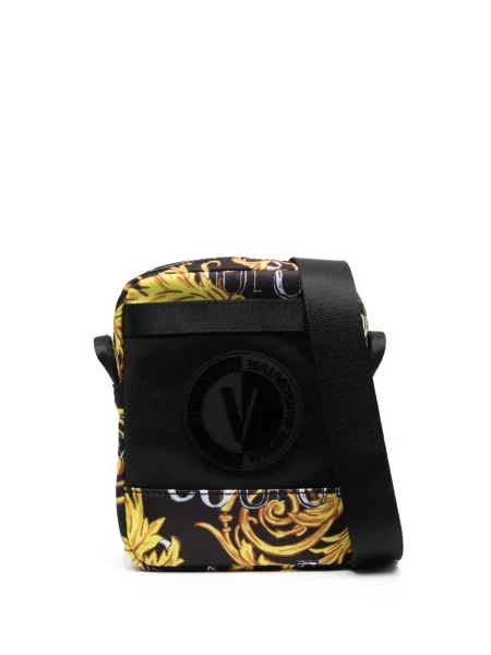Torba Versace Jeans Couture z nadrukiem czarna