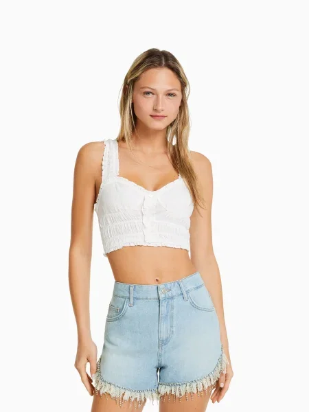 Bershka Farmer világoskék / ezüst