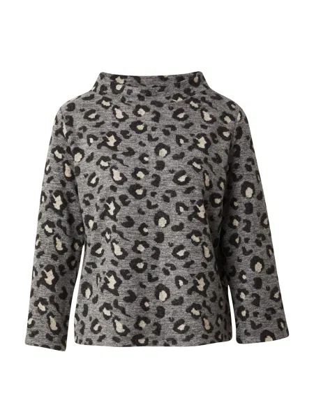 MORE & MORE Mikina světle šedá / tmavě šedá černá