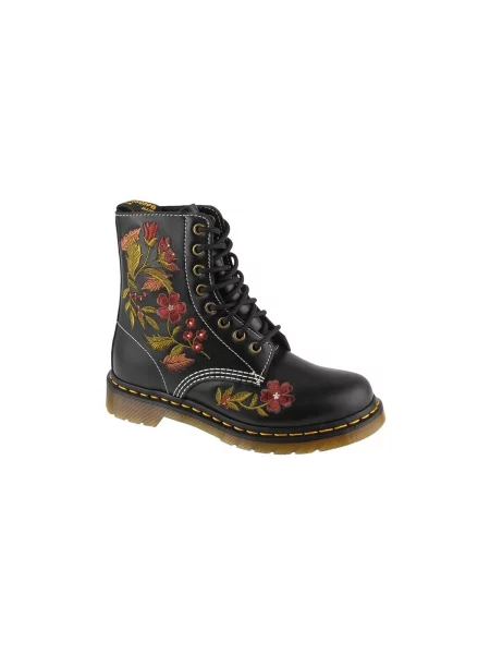 Kvetinové čižmy Dr. Martens čierna