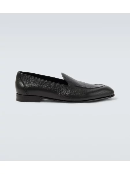 Pantofi loafer Brioni din piele negru