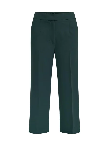 WE Fashion Pantaloni cu dungă închis verde