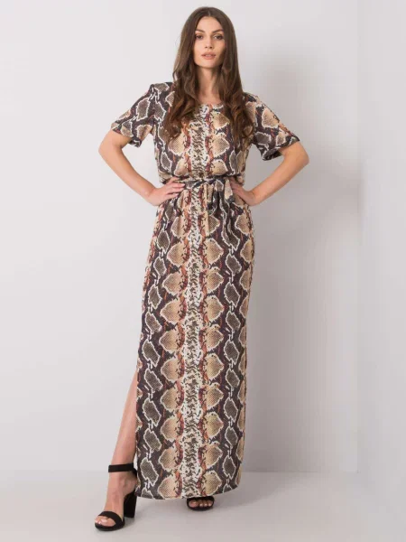 Rochie maxi Fashionhunters de costum bej