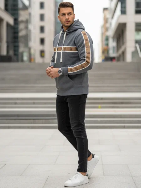 Elegantne hoodie Dstreet s kapuco