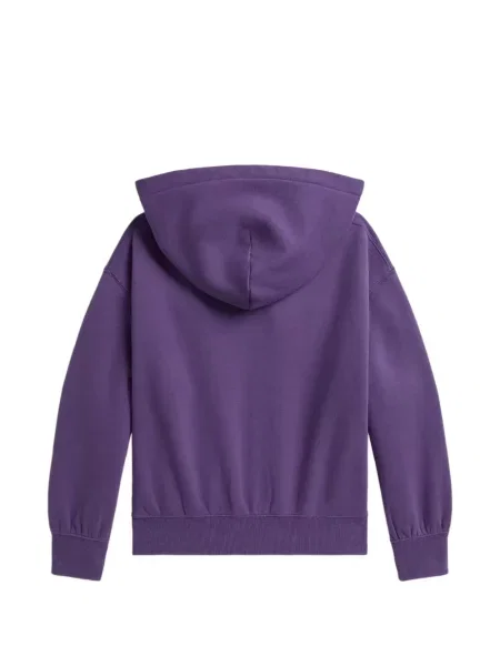Bluza z kapturem dziecięca Polo Ralph Lauren fioletowa