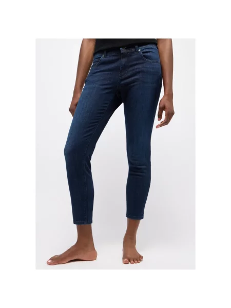 Jeansy o kroju slim fit z mieszanki bawełny model ORNELLA SPORTY' Angels niebieskie