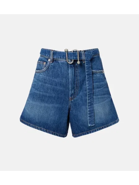 Szorty jeansowe Sportmax niebieskie