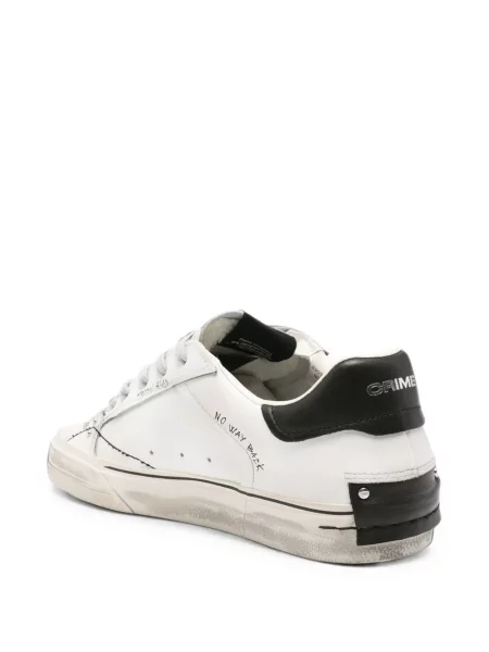 Sneakerși Crime London din piele alb