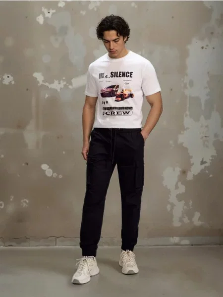 Sinsay Spodnie cargo jogger czarny