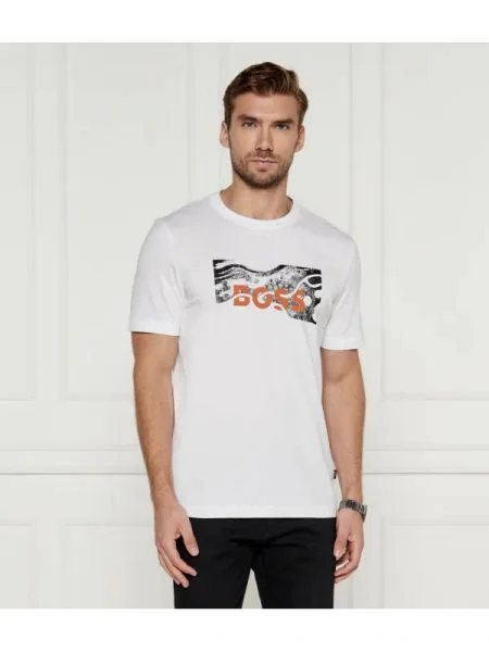 BOSS ORANGE Tricou TE_BUILDING alb