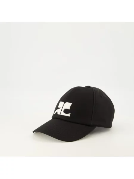 Czapka z daszkiem Courreges z logo czarna