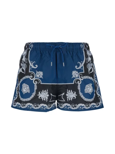 Kąpielówki Versace z nadrukiem niebieskie